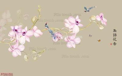 File in lụa File in tranh tường 3D FT201681 (tân cổ điển) File in tranh tường 3D FT201681