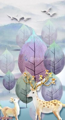 File gốc File in tranh tường 3D FT201845 (in mica) cắt laser