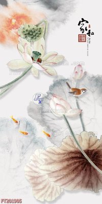 File in mica File in tranh tường 3D FT201905 (bản gốc) làm vách ngăn