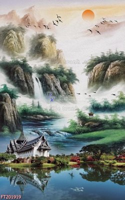 File PSD File in tranh tường 3D FT201919 (gốc) nhiều lớp (multi-layer)