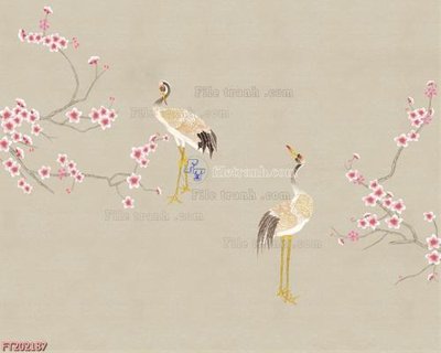 File in trần File in tranh tường 3D FT202187 (bản gốc) hoa văn