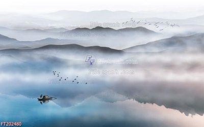 File in trần File in tranh tường 3D FT202480 (bản gốc) bầu trời