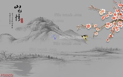 File tranh File in tranh tường 3D FT202562 (file gốc) chủ đề phong thủy