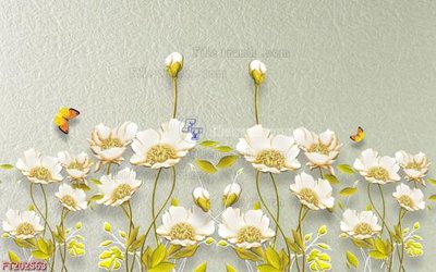 File in trần File in tranh tường 3D FT202563 (bản gốc) hoa văn