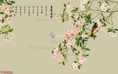 File in mica File in tranh tường 3D FT202568 (bản gốc) sắc sảo