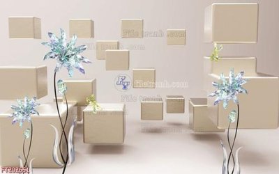 File in trần File in tranh tường 3D FT202651 (bản gốc) hoa văn