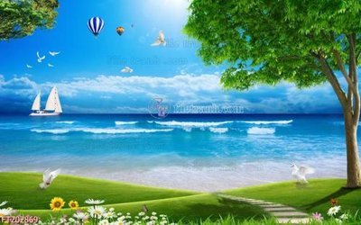 Tải file File in tranh tường 3D FT202869 (gốc) chủ đề hoa sen