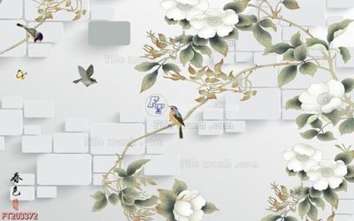 File gốc File in tranh tường 3D FT203372 (trang trí) phòng làm việc