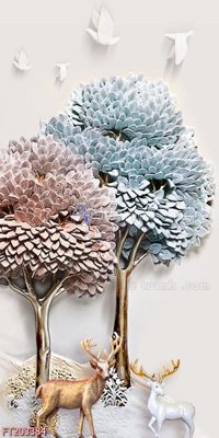 File in lụa File in tranh tường 3D FT203384 (hoa văn) File in tranh tường 3D FT203384