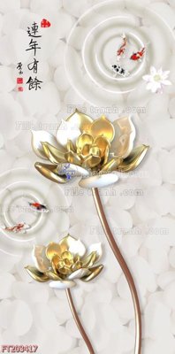 File tranh File in tranh tường 3D FT203417 (gốc) in trên kính