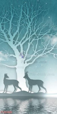 File tranh File in tranh tường 3D FT203465 (gốc) chủ đề động vật