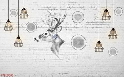 File PSD File in tranh tường 3D FT203565 (gốc) tách lớp chi tiết