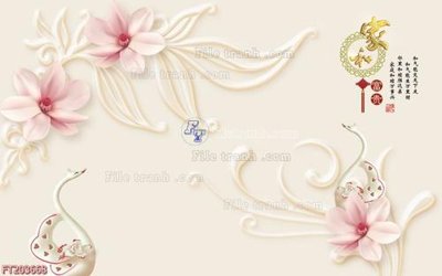 File tranh in trần 3D File in tranh tường 3D FT203668 (ảnh gốc)