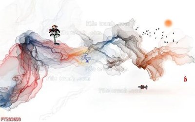 File PSD File in tranh tường 3D FT203690 (gốc) tách lớp chi tiết