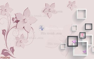 File gốc File in tranh tường 3D FT203705 (cho in UV) siêu nét