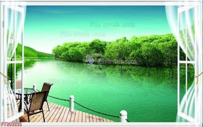 File gốc File in tranh tường 3D FT203835 (ảnh chi tiết) để in trần