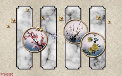 File gốc File in tranh tường 3D FT203836 (bản quyền) cho in ấn