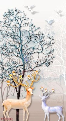 File tranh gốc File in tranh tường 3D FT203888 (bản quyền) Filetranh.com