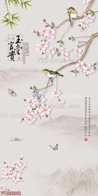 File gốc File in tranh tường 3D FT203903 (in lụa) họa tiết 3D