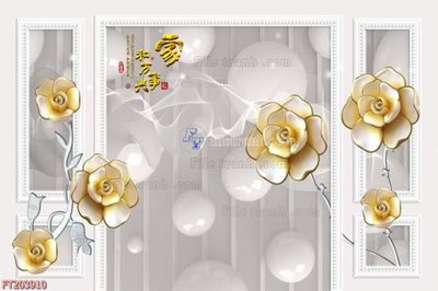 File tranh in mica File in tranh tường 3D FT203910 (độ phân giải cao)