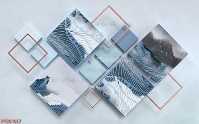 File gốc File in tranh tường 3D FT204017 (trang trí) phòng ngủ
