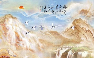 File gốc File in tranh tường 3D FT204069 cho in ấn và thiết kế