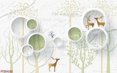 File gốc File in tranh tường 3D FT204169 (dành cho trang trí nội thất)