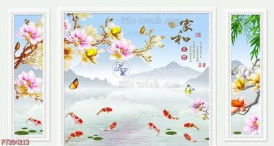 File PSD in ấn File in tranh tường 3D FT204213 (chất lượng cao)