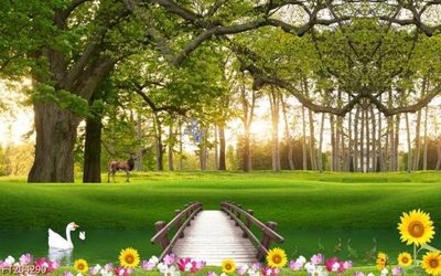 File PSD File in tranh tường 3D FT204290 (gốc) cho designer