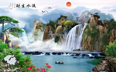 File tranh File in tranh tường 3D FT204657 (ảnh gốc) in trần nhà