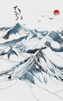 Ảnh gốc file in lụa File in tranh tường 3D FT204791 chi tiết