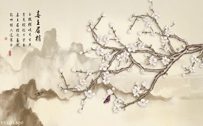 Ảnh gốc file in lụa File in tranh tường 3D FT204869 chi tiết