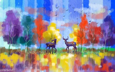 File in trần File in tranh tường 3D FT205037 (file gốc) hoa văn 3D