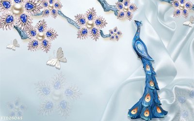 File gốc File in tranh tường 3D FT205045 (in lụa) họa tiết 3D