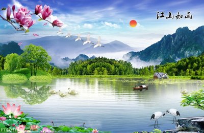 Tải file gốc File in tranh tường 3D FT205143 dùng cho in ấn