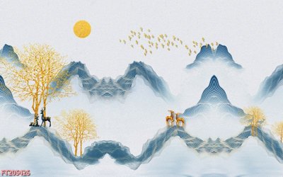 File tranh File in tranh tường 3D FT205426 (bản gốc) treo quán cafe