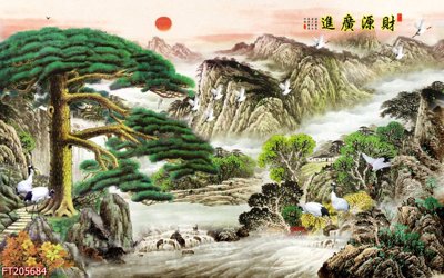 File gốc File in tranh tường 3D FT205684 cho in ấn và thiết kế