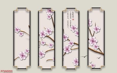 File tranh File in tranh tường 3D FT205835 (gốc) phong cách tối giản