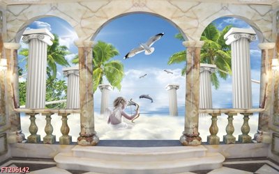 File gốc File in tranh tường 3D FT206142 (cho in ấn) từ kho Filetranh