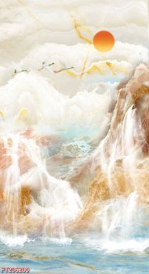 File gốc File in tranh tường 3D FT206200 (in lụa) hoa văn cổ điển