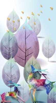 File gốc File in tranh tường 3D FT206220 (in tráng gương) sang trọng