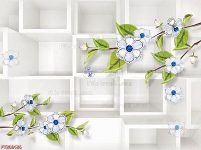 Chi tiết file tranh tráng gương File in tranh tường 3D FT206426 (ảnh gốc)