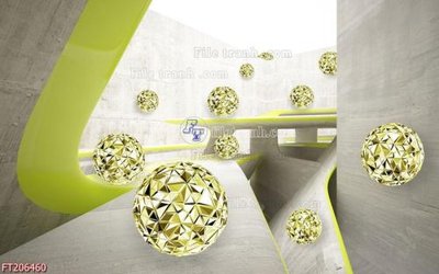 File in trần File in tranh tường 3D FT206460 (bản gốc) hoa văn