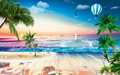 Hình ảnh file gốc File in tranh tường 3D FT206567 cho in UV