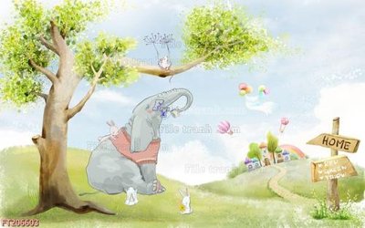 Hình ảnh file gốc File in tranh tường 3D FT206603 cho in UV