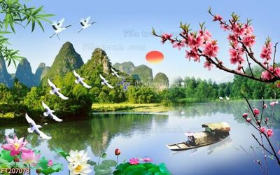 File gốc in tráng gương File in tranh tường 3D FT207078 chi tiết