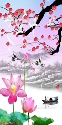 File tranh trang trí File in tranh tường 3D FT207216 (file gốc)