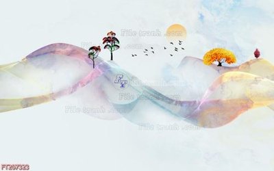 File gốc File in tranh tường 3D FT207323 (trang trí) phòng làm việc