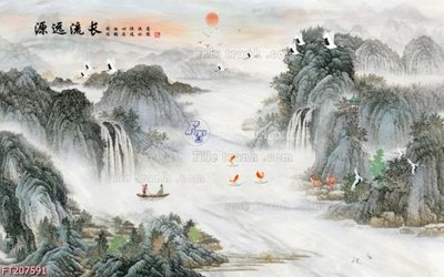 Download file gốc File in tranh tường 3D FT207591 (in lụa) hoa lá