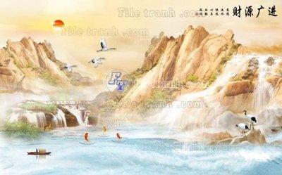 File gốc File in tranh tường 3D FT207824 (trang trí) cho phòng khách